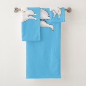 Papillon cartoon illustratie bad handdoek (Insitu)