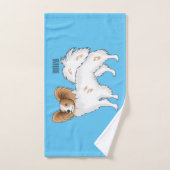 Papillon cartoon illustratie bad handdoek (Handdoek)