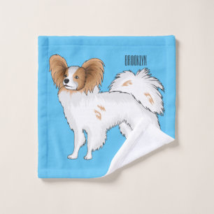 Papillon cartoon illustratie bad handdoek