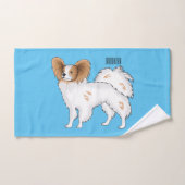 Papillon cartoon illustratie bad handdoek (Handdoek)