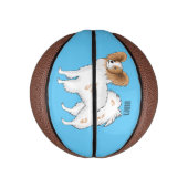 Papillon cartoon illustratie basketbal (Verticaal)