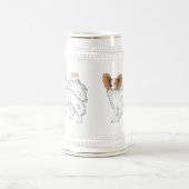 Papillon cartoon illustratie bierpul (Center)