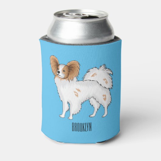 Papillon cartoon illustratie blikjeskoeler (Blikje Achterkant)