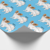 Papillon cartoon illustratie cadeaupapier (Hoek)