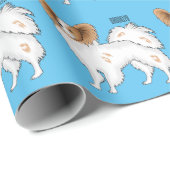 Papillon cartoon illustratie cadeaupapier (Rol Hoek)