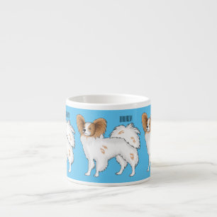 Papillon cartoon illustratie espresso kop