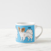 Papillon cartoon illustratie espresso kop (Rechts)