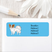 Papillon cartoon illustratie etiket (Insitu)