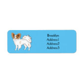 Papillon cartoon illustratie etiket (Voorkant)