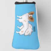 Papillon cartoon illustratie golfheadcover (Draai 90)