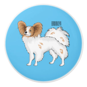 Papillon cartoon illustratie keramische knop