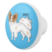 Papillon cartoon illustratie keramische knop (Rechts)