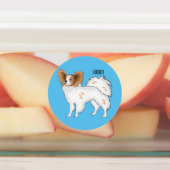 Papillon cartoon illustratie labels (Aangebracht)