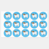 Papillon cartoon illustratie labels (Vel)