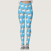 Papillon cartoon illustratie leggings (Voorkant)