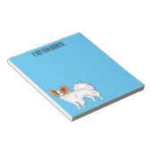 Papillon cartoon illustratie notitieblok (Schuin)