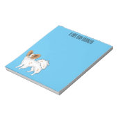 Papillon cartoon illustratie notitieblok (Linkerzijde)