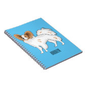 Papillon cartoon illustratie notitieboek (Rechterzijde)
