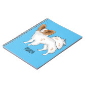 Papillon cartoon illustratie notitieboek (Linkerzijde)