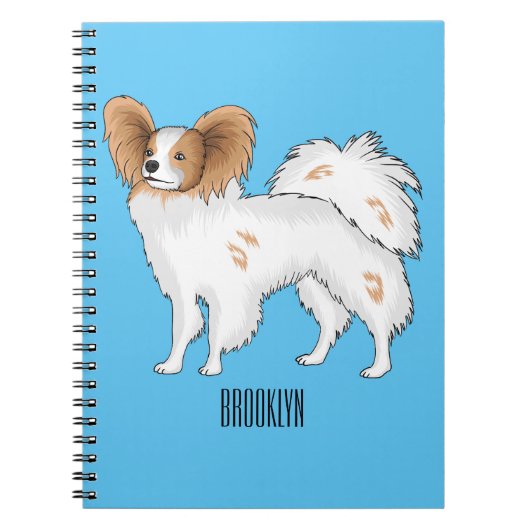 Papillon cartoon illustratie notitieboek (Voorkant)