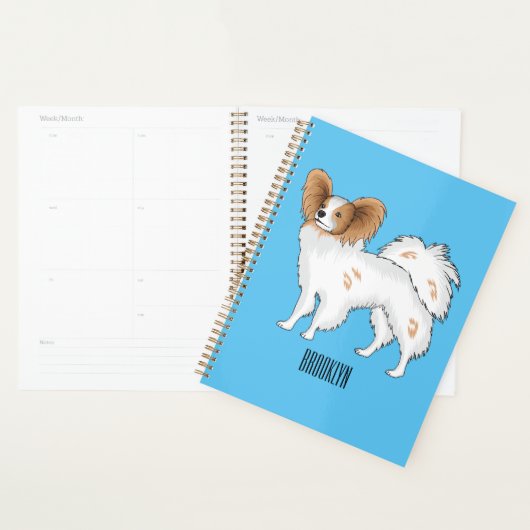 Papillon cartoon illustratie planner (Display)