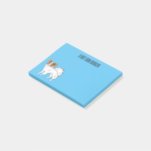 Papillon cartoon illustratie post-it® notes (Schuin)