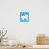 Papillon cartoon illustratie poster (Keuken)