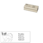 Papillon cartoon illustratie rubberstempel (Gestempeld)