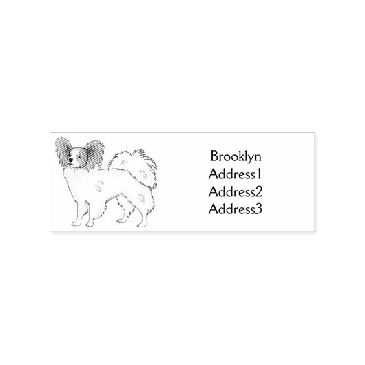 Papillon cartoon illustratie rubberstempel (Afrduk)
