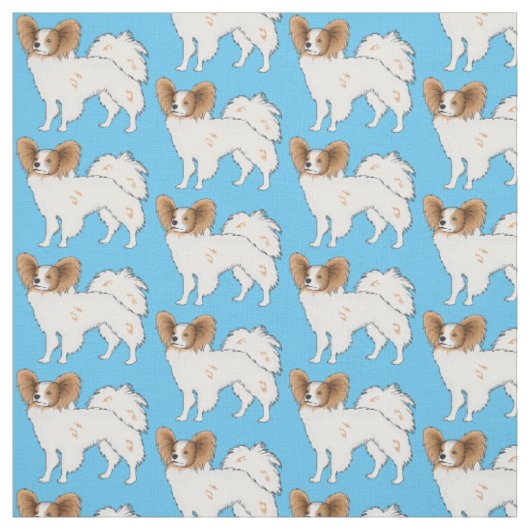 Papillon cartoon illustratie stof (Swatch)