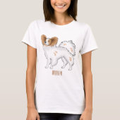 Papillon cartoon illustratie t-shirt (Voorkant)