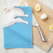 Papillon cartoon illustratie theedoek (Quarter Fold)