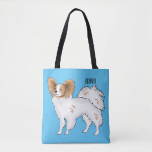 Papillon cartoon illustratie tote bag