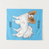 Papillon cartoon illustratie wandkleed (Voorkant (horizontaal))