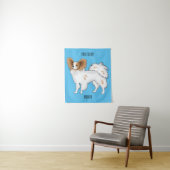 Papillon cartoon illustratie wandkleed (In situ)