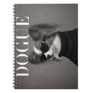 Papillon Chic Mode Magazine Hond Kunst Notitieboek