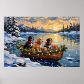 Papillon Christmas Boat Holiday Poster (Voorkant)