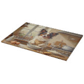 Papillon Cooking in Kitchen Snijplank (Hoek)