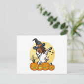 Papillon Dabbing Halloween Briefkaart (Staand voorkant)