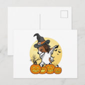 Papillon Dabbing Halloween Briefkaart (Voorkant / Achterkant)