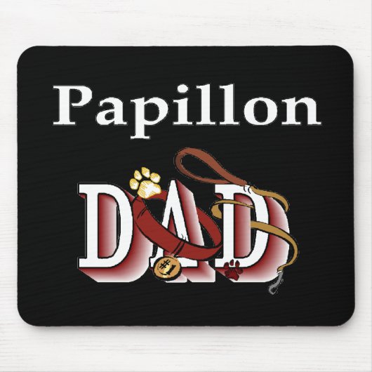 Papillon Dad Gifts Muismat (Voorkant)