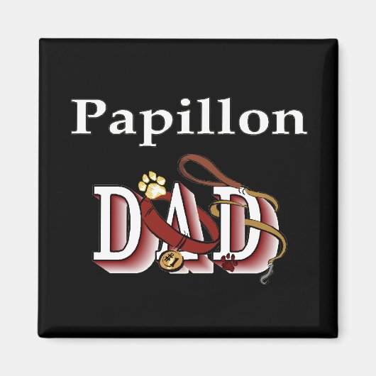 papillon dad Magnet (Voorkant)