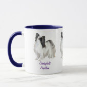 Papillon Dog Art op maat Mok (Links)