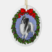 Papillon Dog Art van Glenda S. Harlan Keramisch Ornament (Rechts)