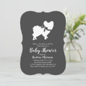 Papillon Dog Baby shower Geslacht Neutraal Kaart (Staand voorkant)
