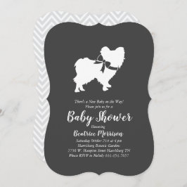 Papillon Dog Baby shower Geslacht Neutraal Kaart