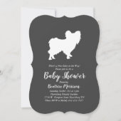 Papillon Dog Baby shower Geslacht Neutraal Kaart (Voorkant)
