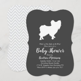 Papillon Dog Baby shower Geslacht Neutraal Kaart