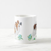 Papillon Dog & Butterfly Eye to Eye Koffiemok (Center)