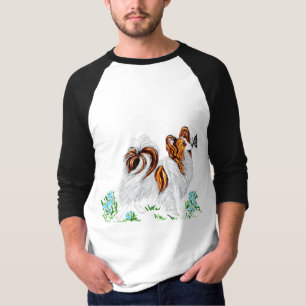 Papillon Dog & Butterfly Eye to Eye T-shirt